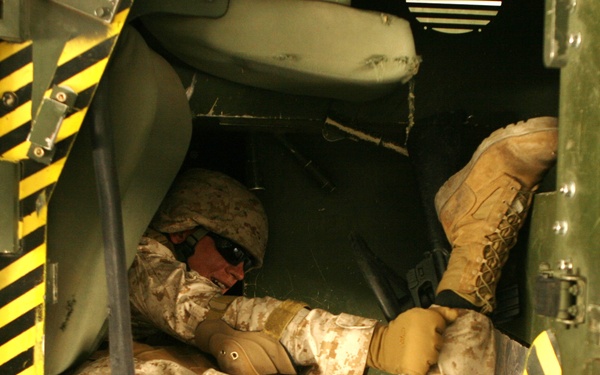 Marines Conduct Humvee Rollover Training