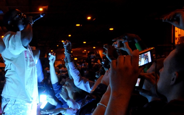 Yung Joc Performs on USS Dwight D. Eisenhower