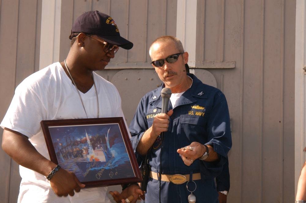 Rapper Yung Joc Visits USS Vicksburg