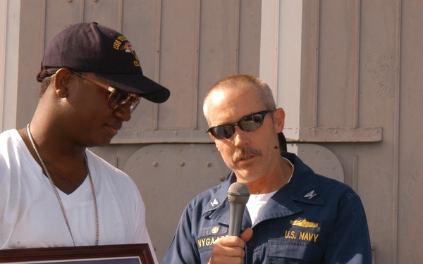 Rapper Yung Joc Visits USS Vicksburg