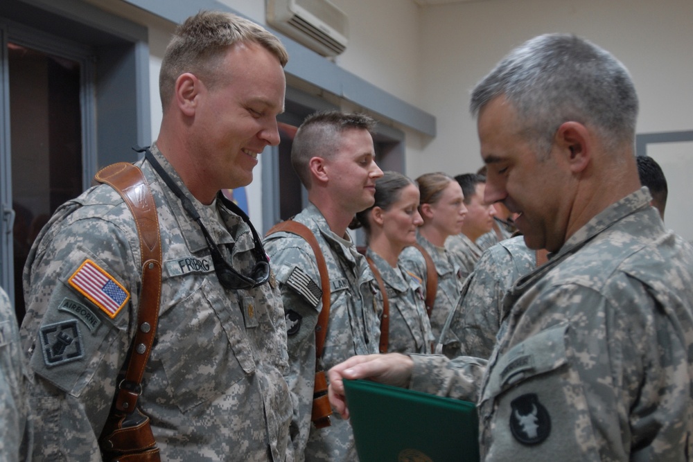 Major Freberg Receives Meritorious Service Medal