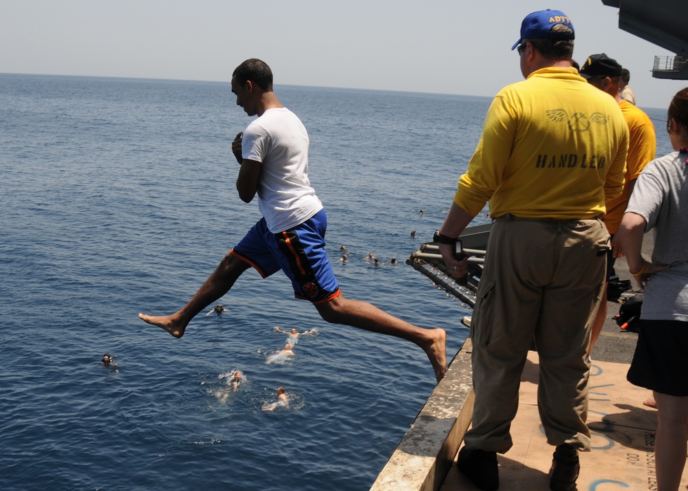 Swim Call on USS Dwight D. Eisenhower