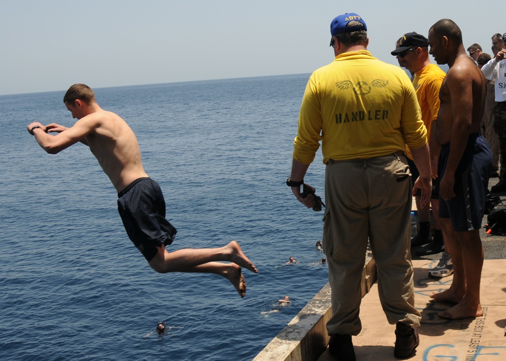 Swim Call on USS Dwight D. Eisenhower