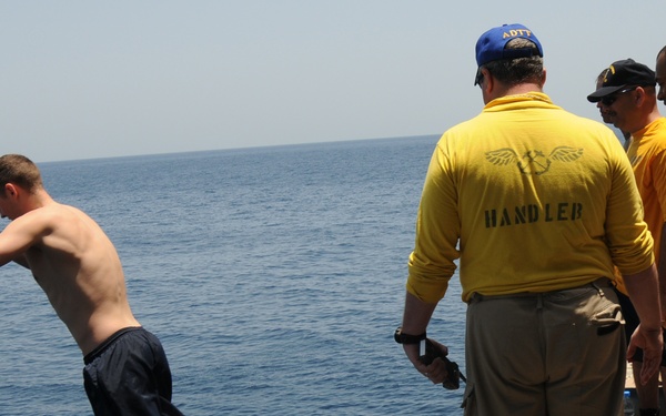 Swim Call on USS Dwight D. Eisenhower