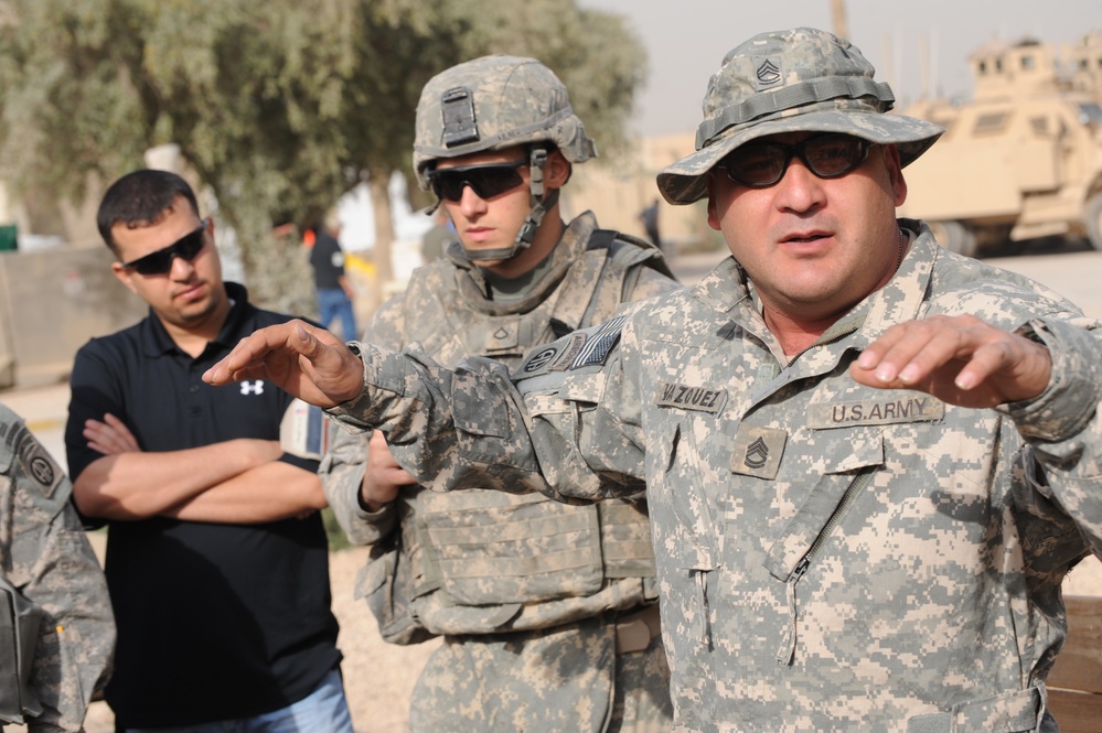 Assessing soccer fields in Baghdad