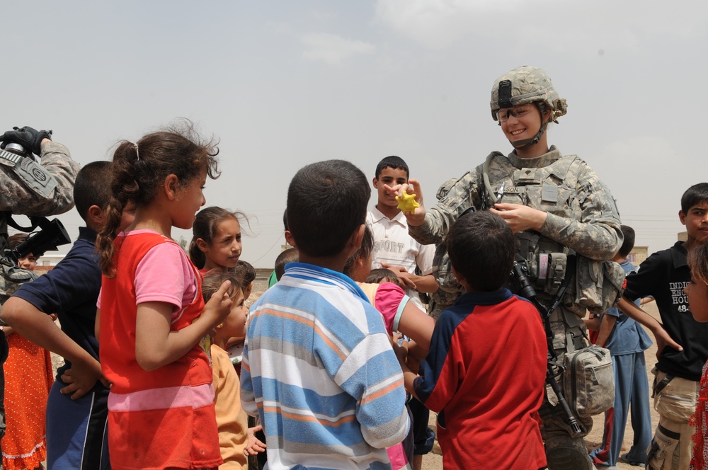 Assessing soccer fields in Baghdad