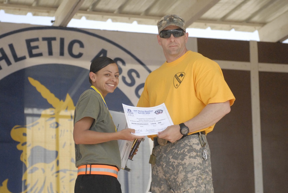 Service members run Boston Marathon in Iraq