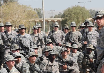 Paratroopers Reenlist Under Famed Baghdad Landmark