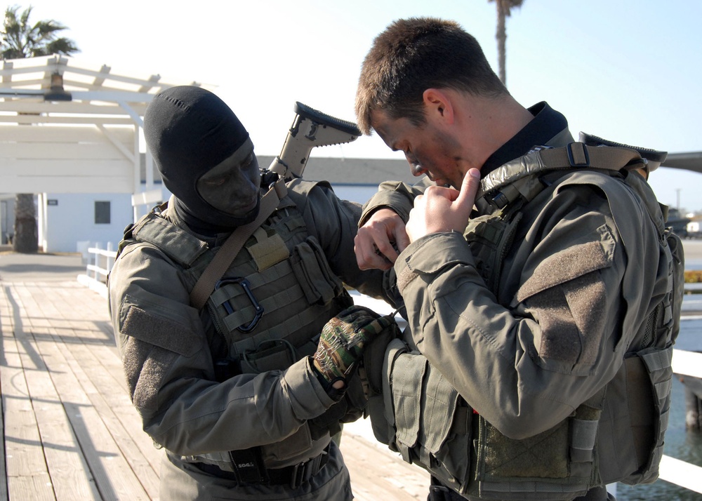 Training exercise at Seal Beach Naval Weapons Station