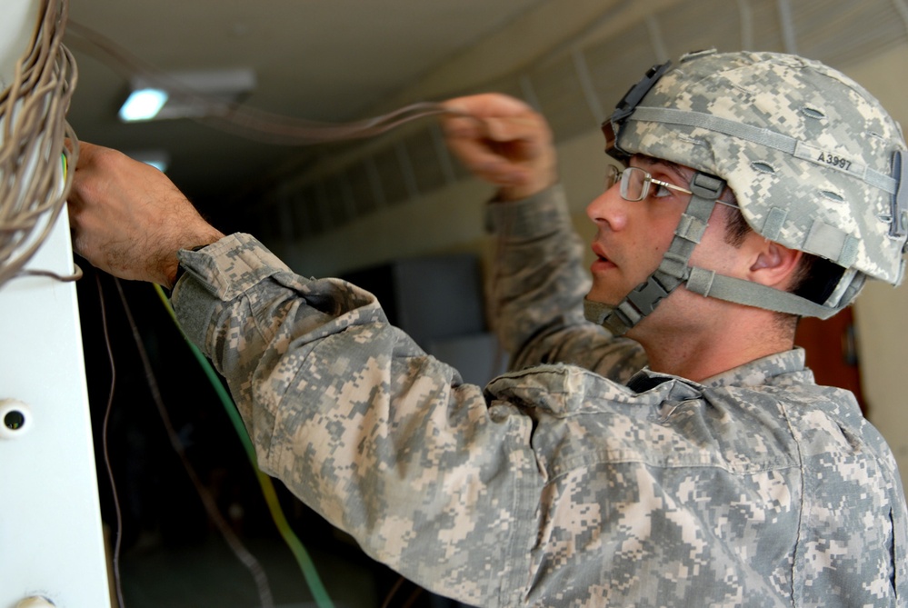 Up to code: Engineers work on Joint Security Station Nasir Wa Salam