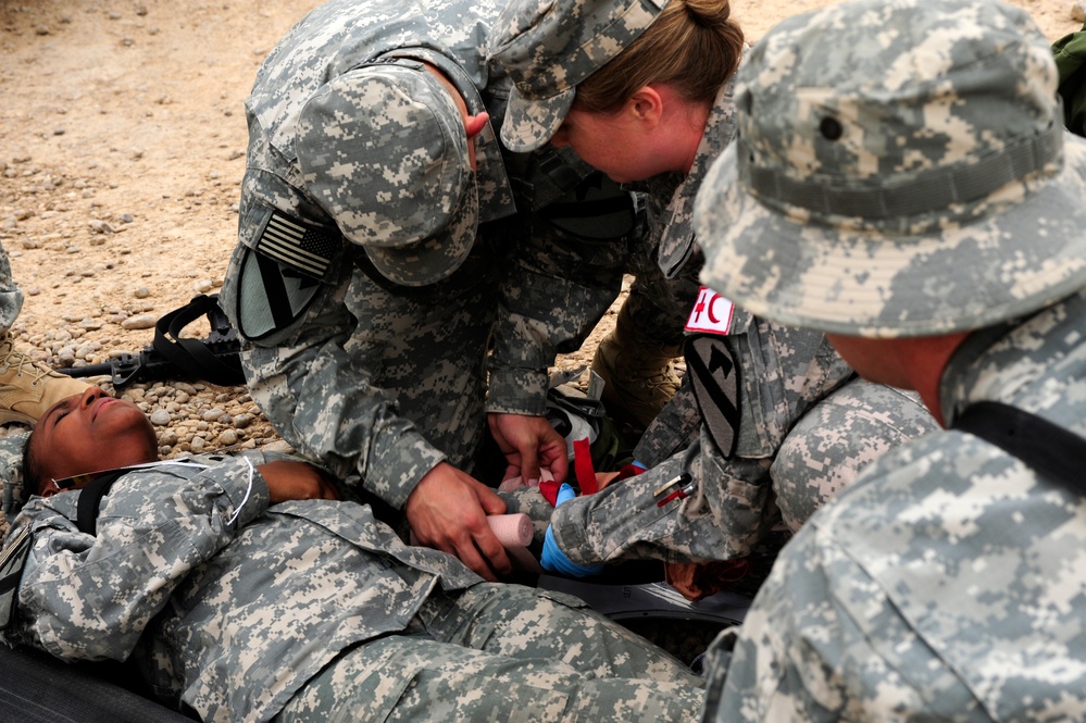 Simulated Casualty Exercise on Forward Operating Base Liberty, Iraq