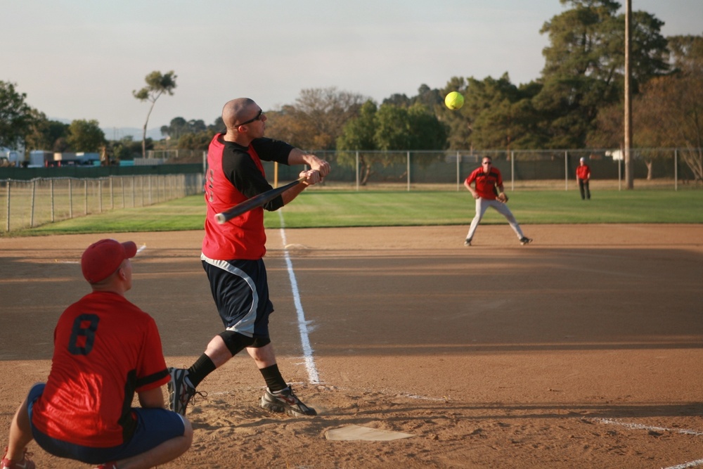 Softball boost Marines' morale