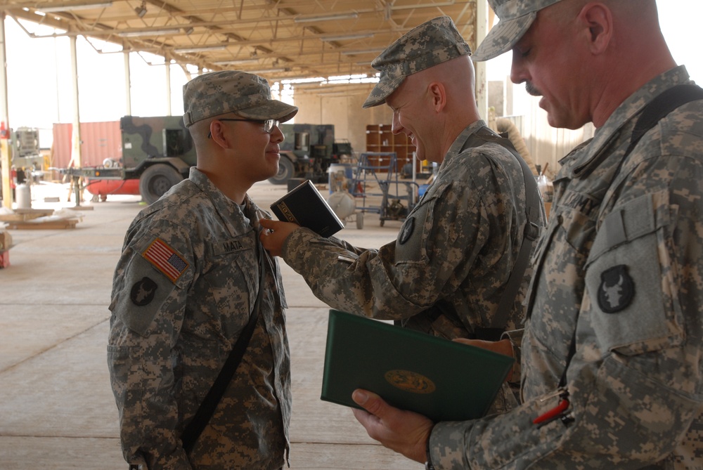 Pfc. Mata Receives Army Commendation Medal
