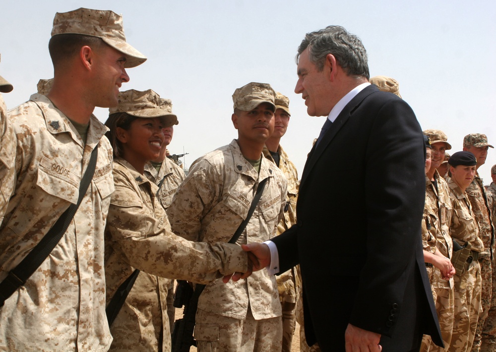 British Prime Minister Speaks to Troops
