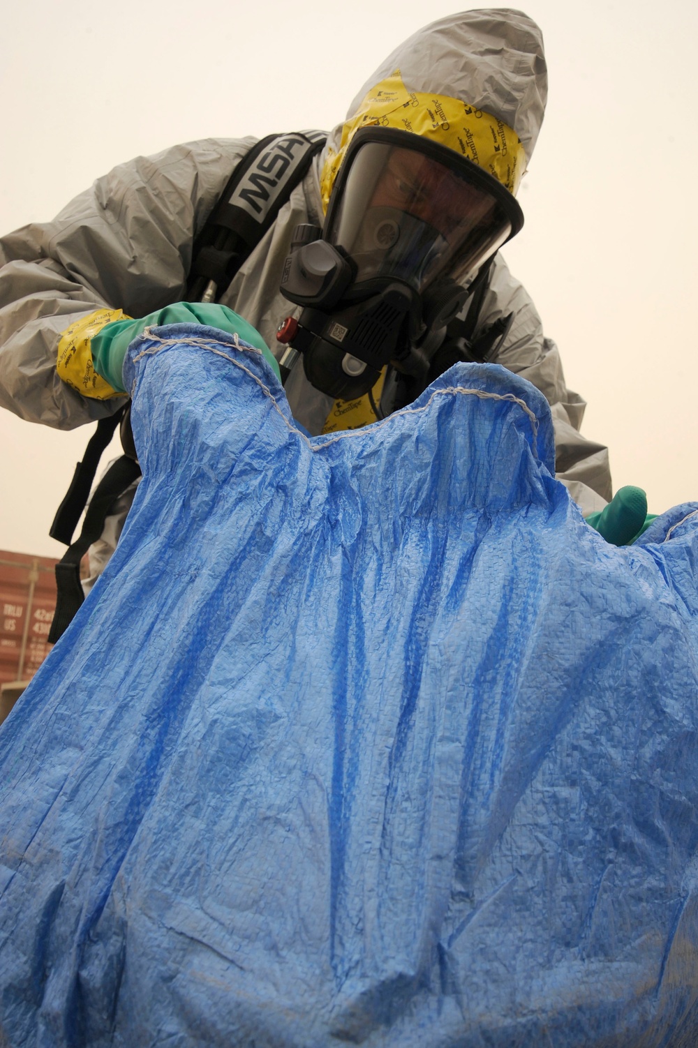 Airmen inspect exiled mail for hazardous material