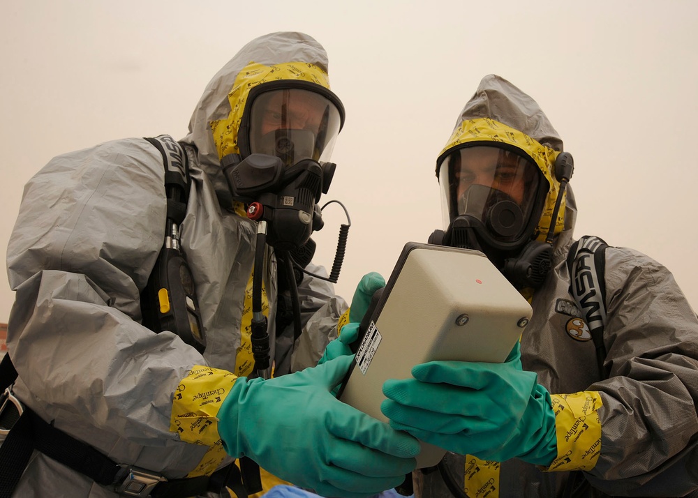 Airmen inspect exiled mail for hazardous material