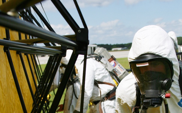 Aircraft Rescue and Fire Fighting Marines anti-terrorism training helps prepare for the worst