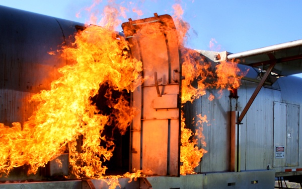 Aircraft Rescue and Fire Fighting Marines anti-terrorism training helps prepare for the worst