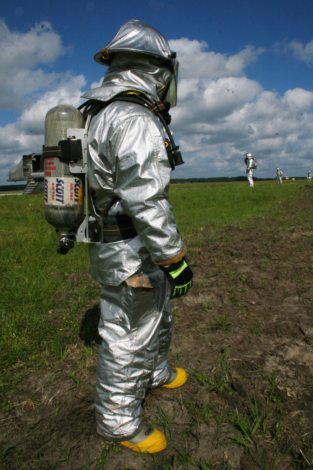 Aircraft Rescue and Fire Fighting Marines anti-terrorism training helps prepare for the worst
