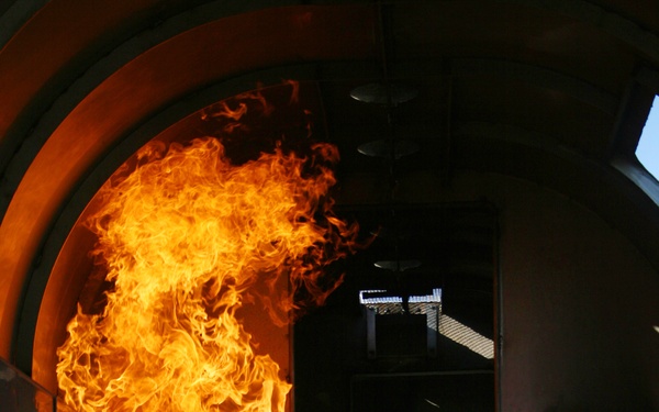 Aircraft Rescue and Fire Fighting Marines anti-terrorism training helps prepare for the worst