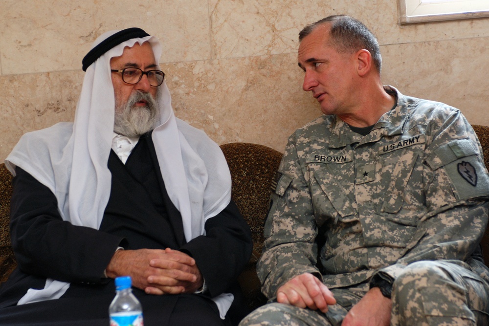 Yezidi Prince Welcomes Brigadier General Brown to Temple in Lalish