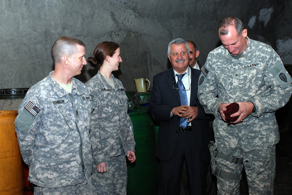 Yezidi Prince Welcomes Brigadier General Brown to Temple in Lalish