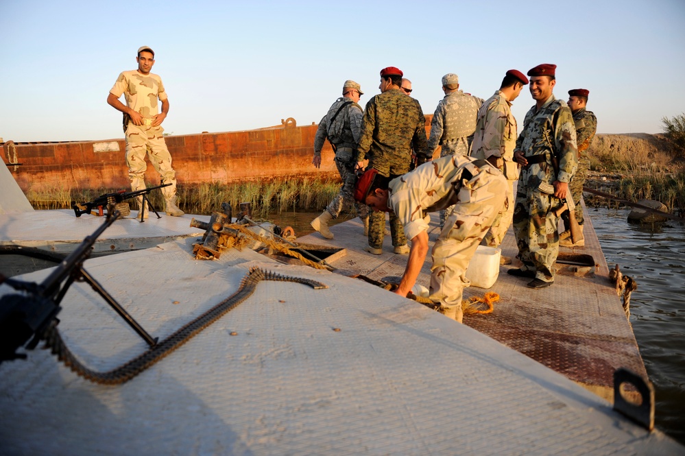 Iraqi Coastal Border Guard Patrols the Waters