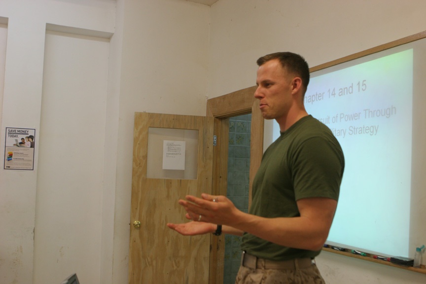 Leading Marines on the battlefield, teaching Marines in the classroom