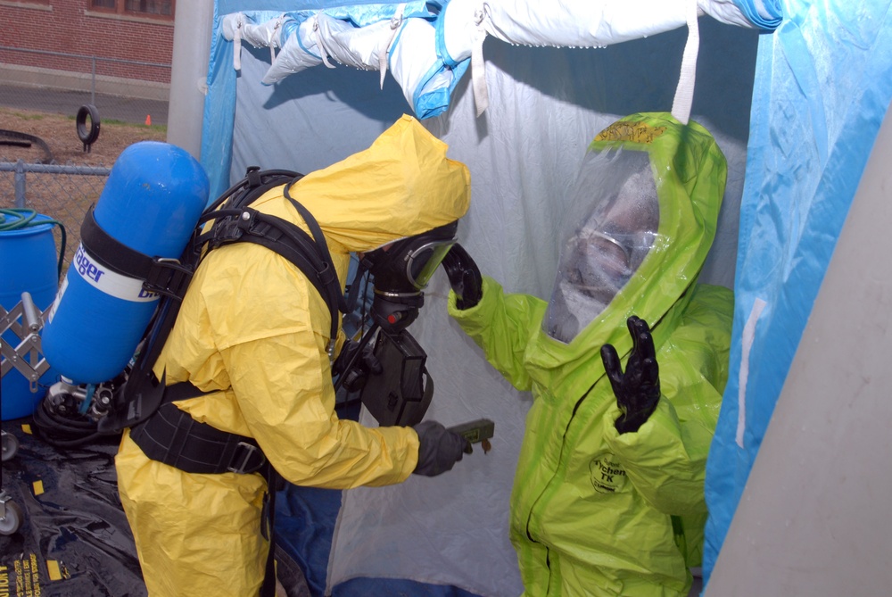 Guard Members From Eight States Practice Contamination Response