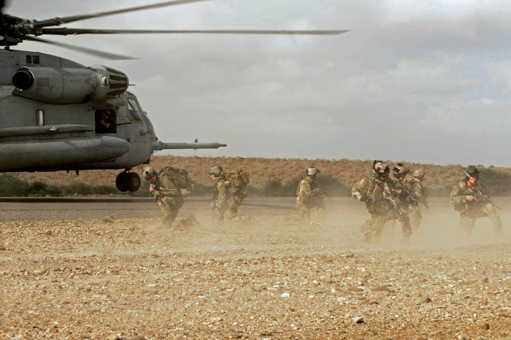 Pararescuemen train in the Horn of Africa