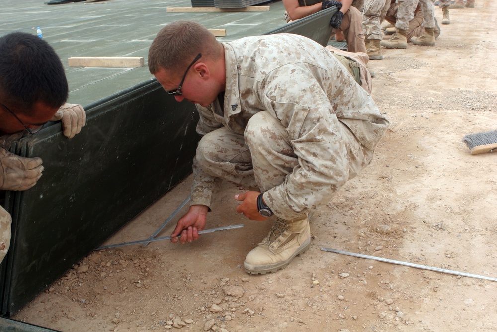 Marines construct world's largest aircraft combat parking expansion in Afghanistan