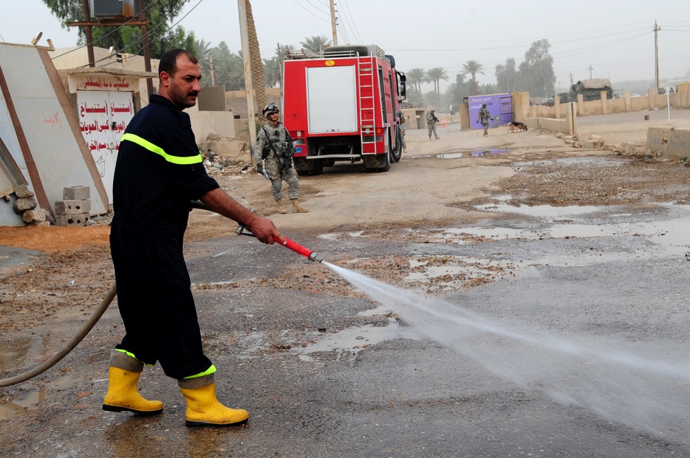 Patrol and fire station opening in Abu Ghraib