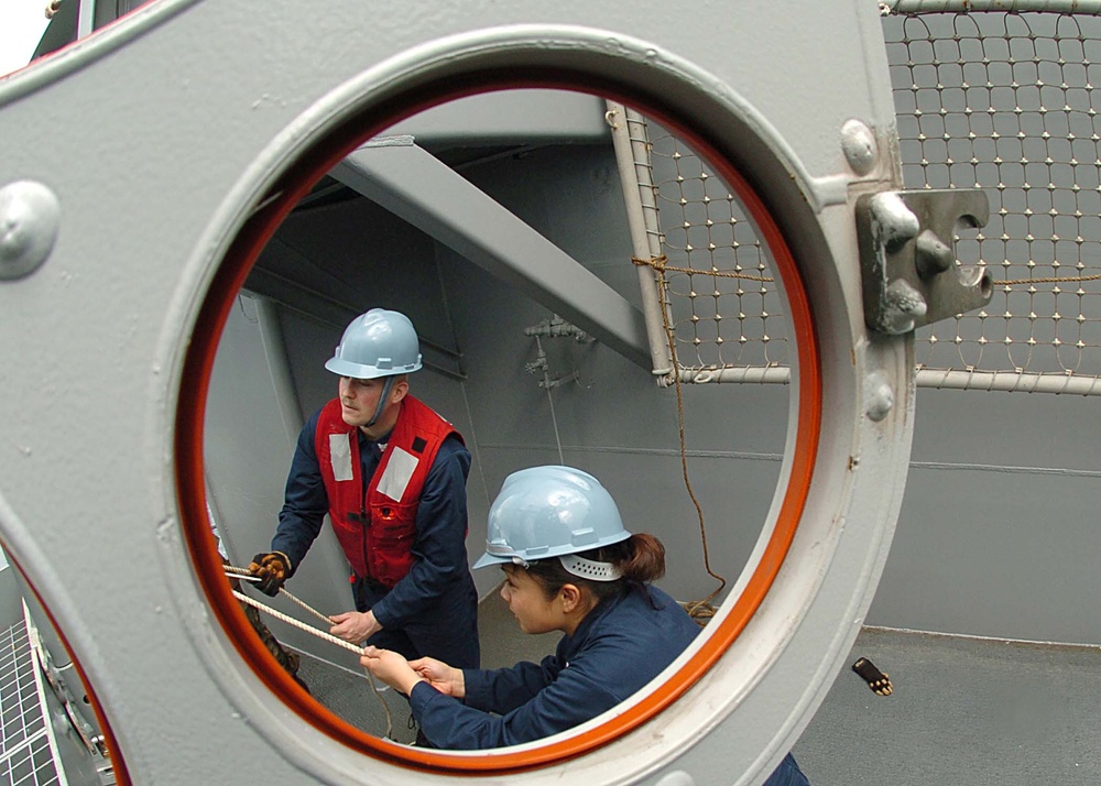USS George Washington loads munitions