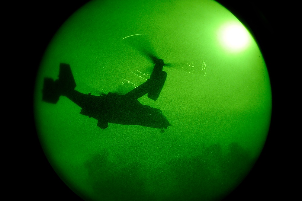 Joint Training Loading All Terrain Vehicles on a CV-22 Osprey