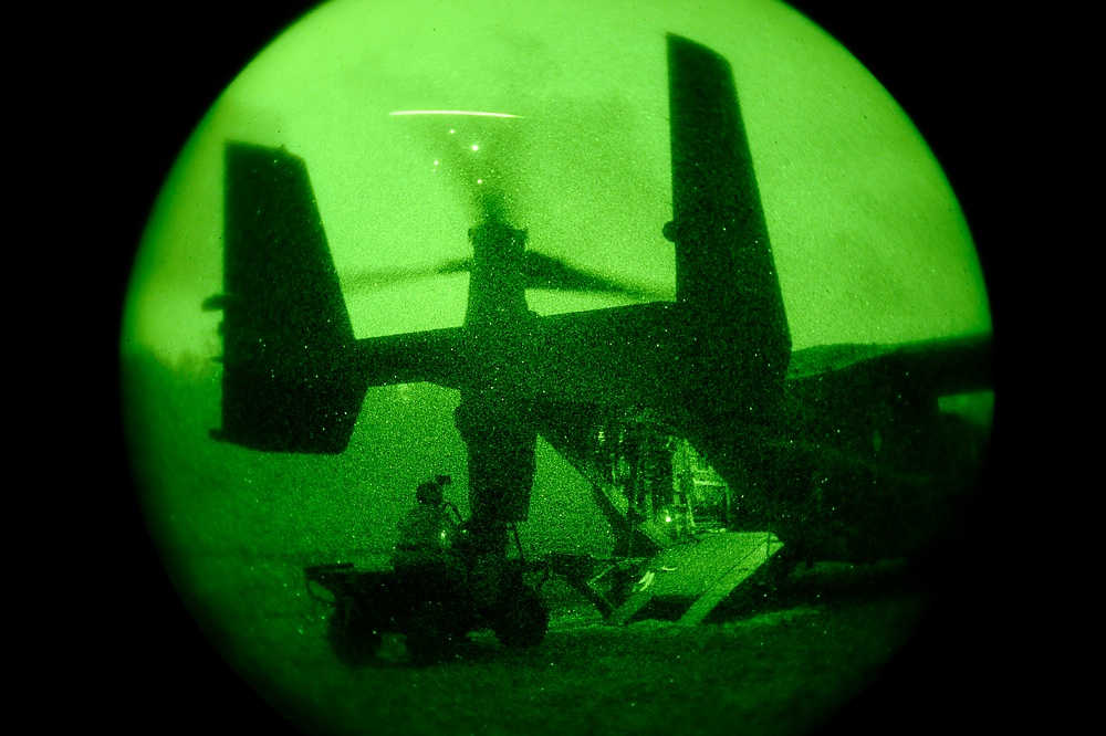 Joint Training Loading All Terrain Vehicles on a CV-22 Osprey