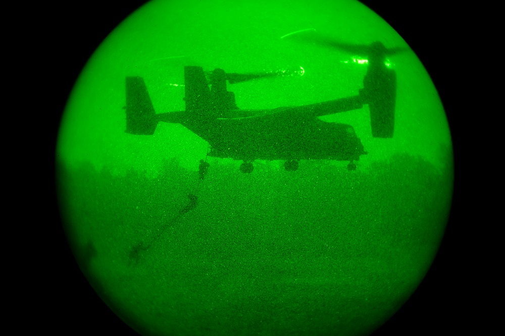 Joint Training Loading All Terrain Vehicles on a CV-22 Osprey