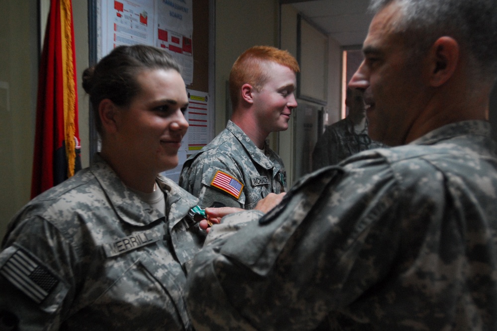 Spc. Merrill Receives Army Commendation Medal