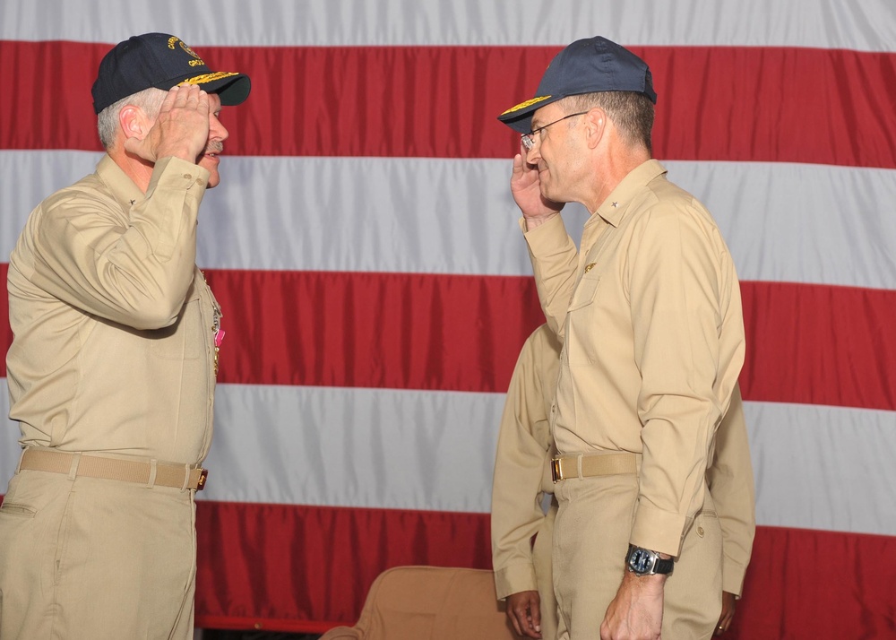 Change of Command Ceremony on USS Harry S. Truman