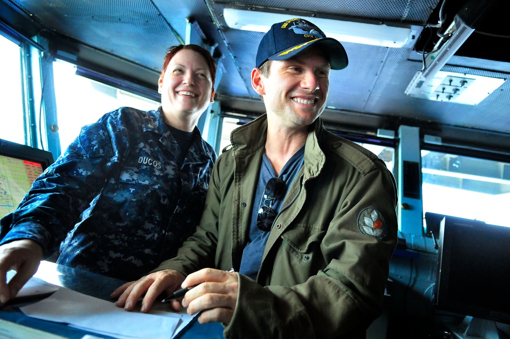 Hollywood Handshake aboard the USS Eisenhower