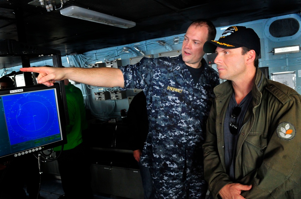 Hollywood Handshake aboard the USS Eisenhower