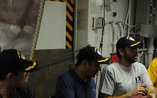 Hollywood Handshake aboard the USS Eisenhower