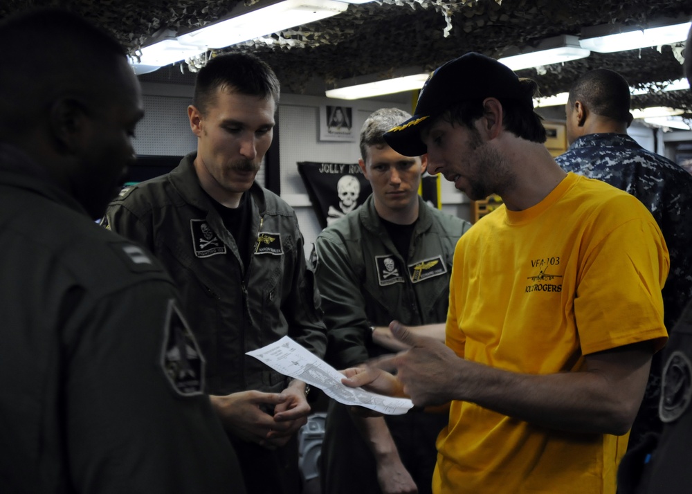 Hollywood Handshake aboard the USS Eisenhower