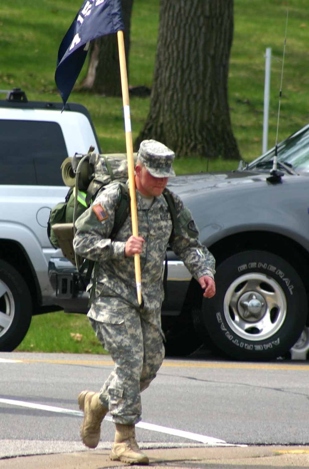 Indiana Guard Soldiers march for babies