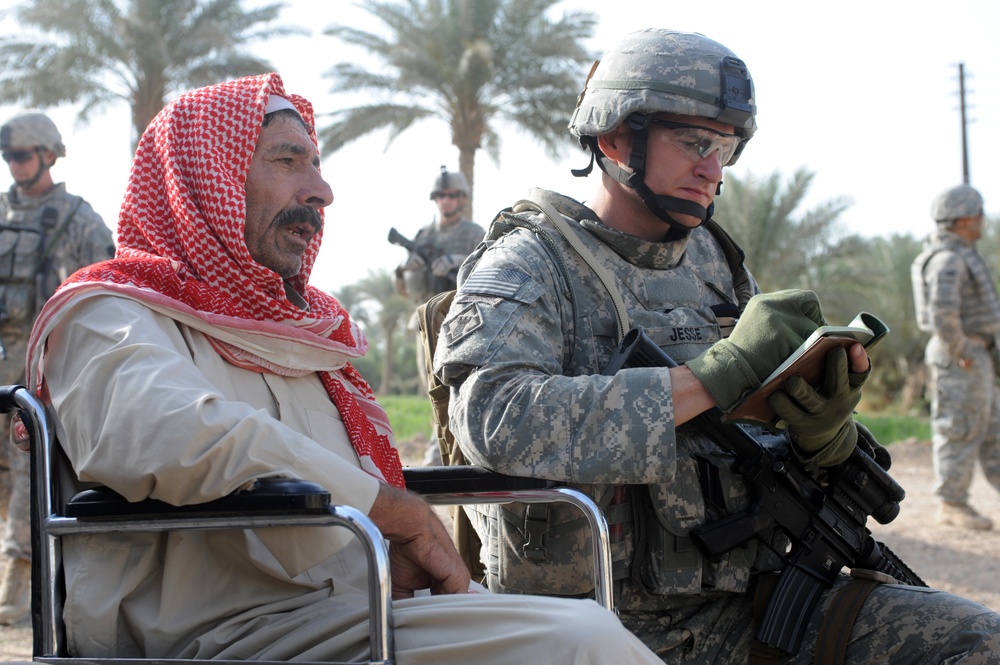 Patrol in Abu Ghraib, Iraq