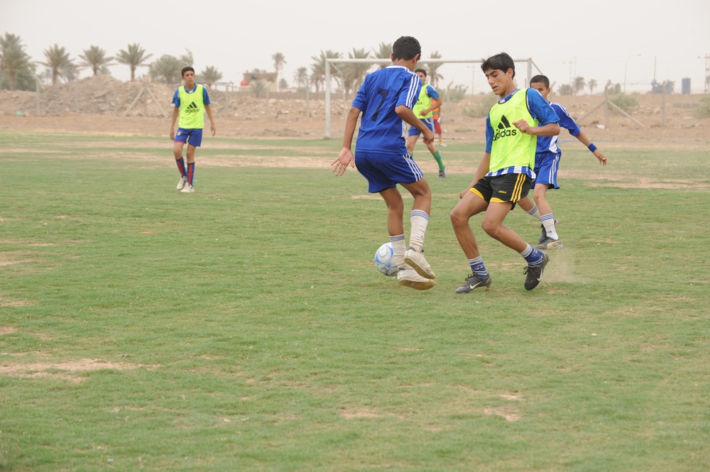 Soccer Game in Baghdad, Iraq