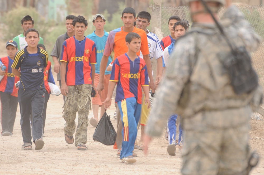 Soccer Game in Baghdad, Iraq