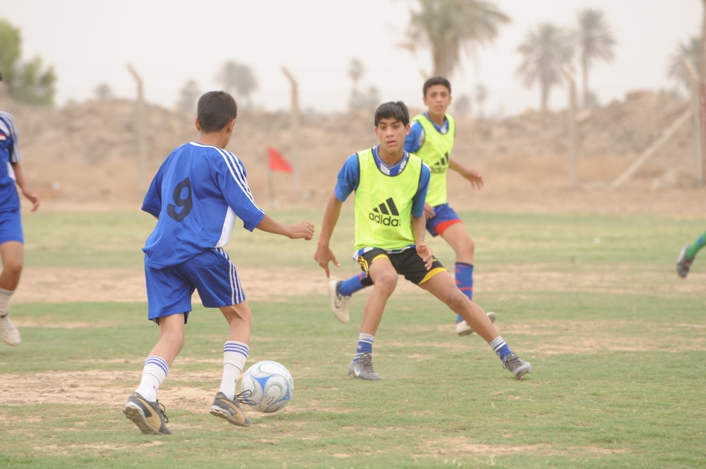 Soccer Game in Baghdad, Iraq