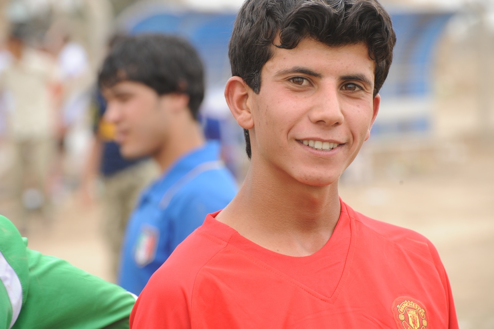 Soccer game in Baghdad, Iraq