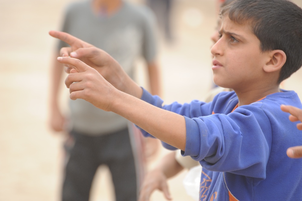 Soccer game in Baghdad, Iraq