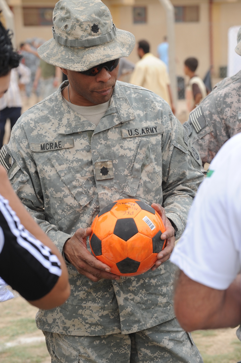 Soccer game in Baghdad, Iraq